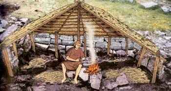 illustration of Bronze Age hut